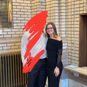 Mekhi Elegant Black Off-Shoulder Dress